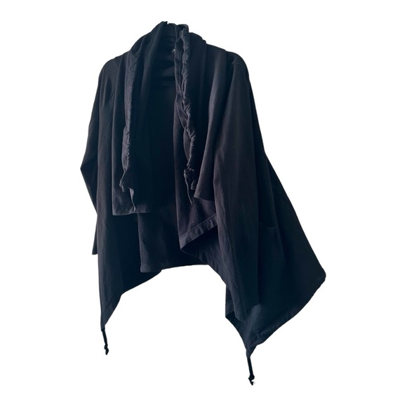 Allen B By Allen Schwartz Women's Black Cardigan Cotton Hoodie Size M - Picture 9 of 10